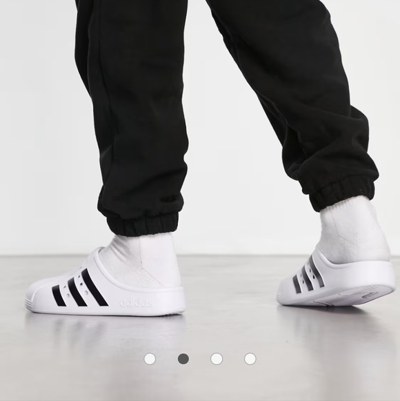 Adidas Adilette Slide Clogs White Mens 7 NWT - Picture 2 of 9